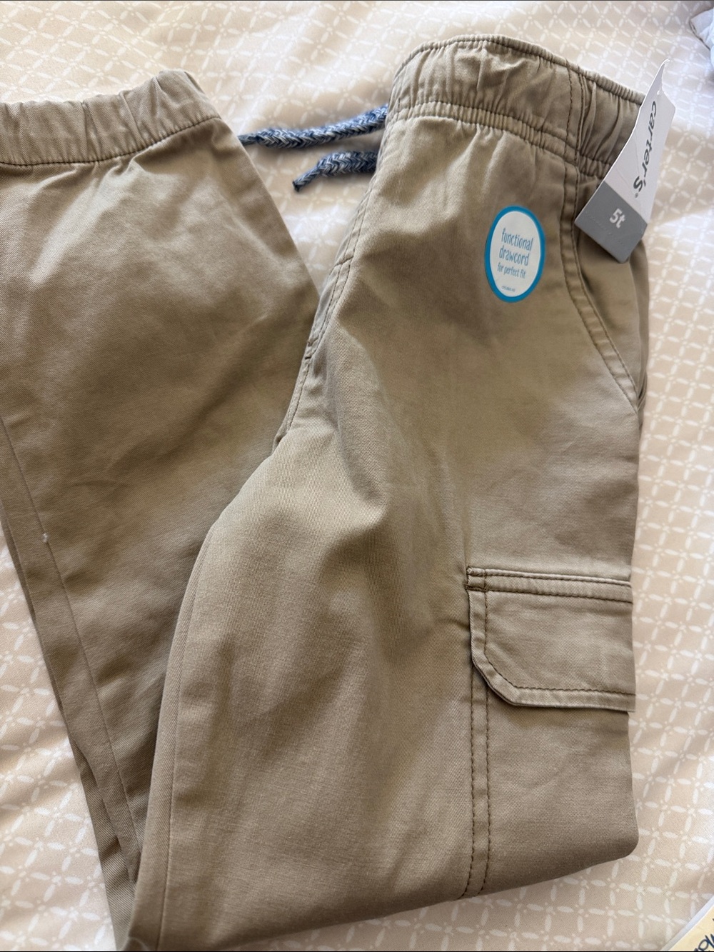 Carters 5T boys Elastic Waist Cargo Pants nwt